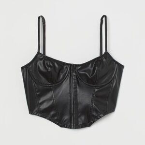 Faux Leather Bustier
